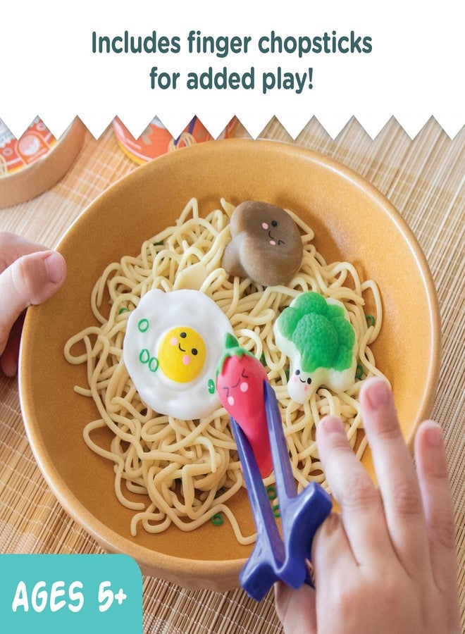 MindWare Foodie Fidgets Ramen Noodles and Toppings Set of Squishy Toys for Kids and Adults - Ages 5 and Up - Image 3